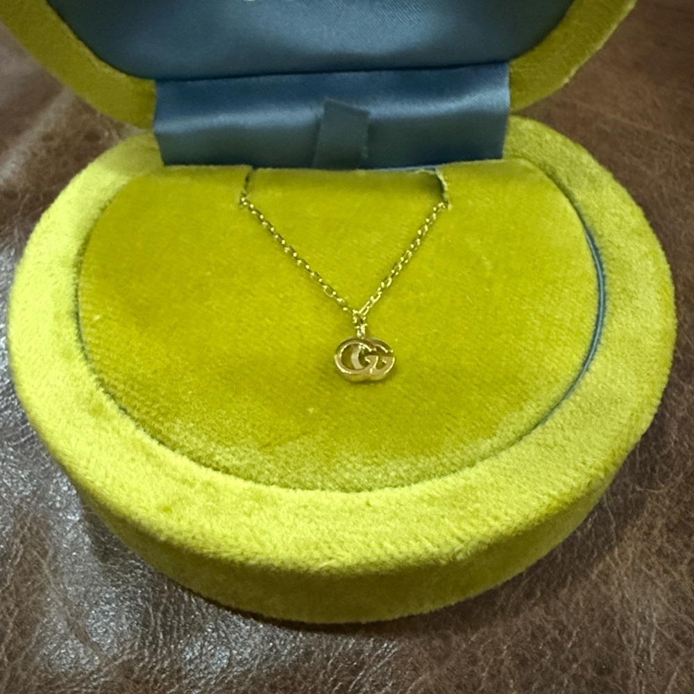 Gucci Gold Interlocking GG Charm Necklace